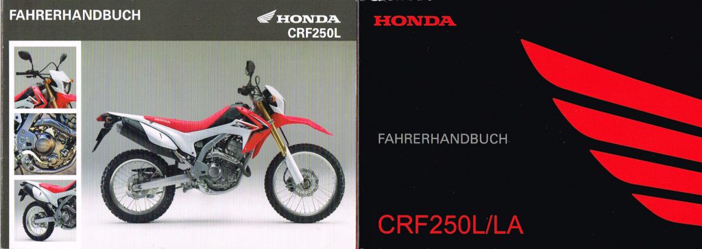 Bedienungsanleitung der Honda CRF250L-Modelle 2013 und 2017